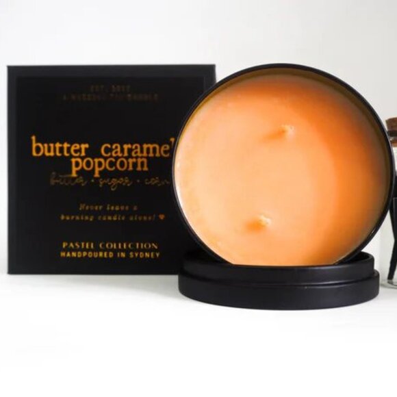 Butter Caramel Popcorn Candle HandCrafted in Sydney Australia - Picture 1 of 3